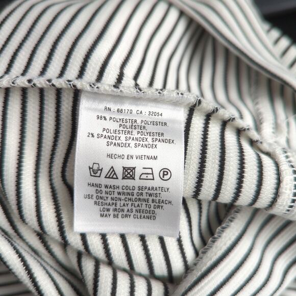 Anthropologie Postmark Dress Womens S Black Stripe Criss Cross Back - Picture 3 of 11